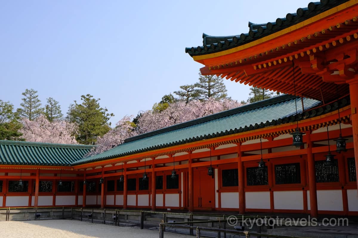 平安神宮 桜と朱色の回廊