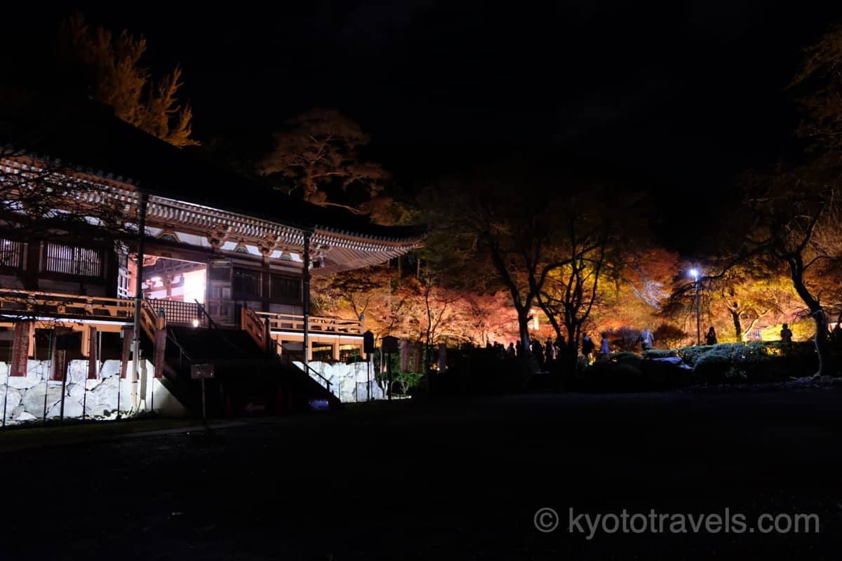 醍醐寺 観音堂と池の紅葉ライトアップ