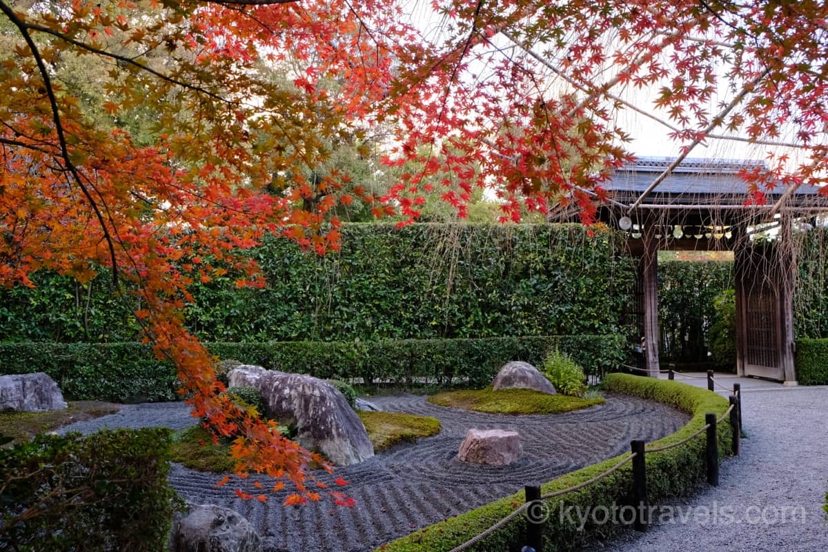 退蔵院 陰陽の庭と紅葉