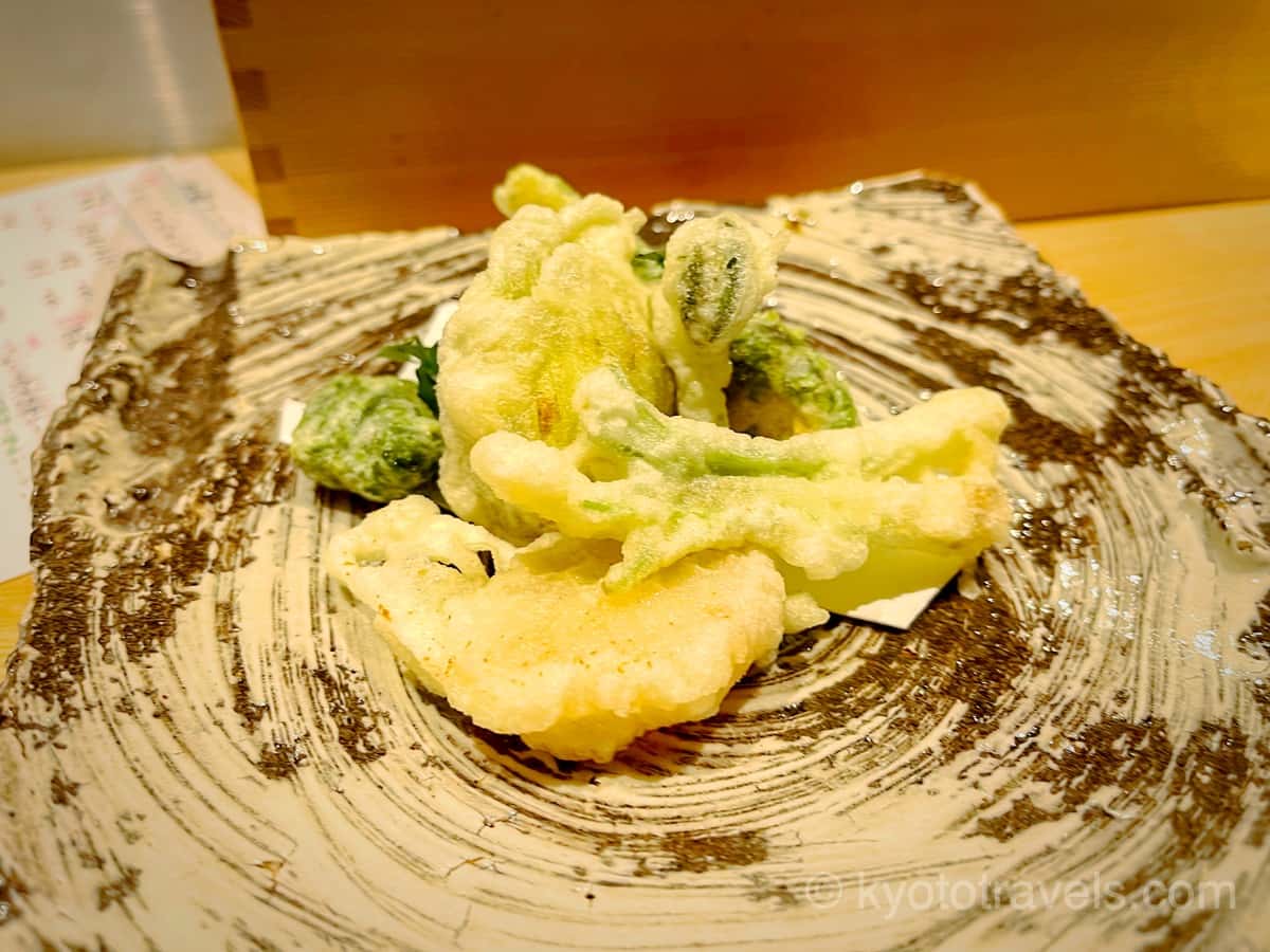 さしみ丸 山菜とたけのこの天ぷら