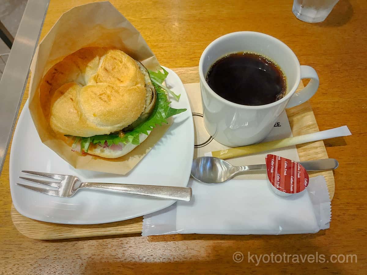 小川珈琲 京都駅 サンドイッチのセット